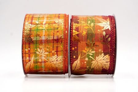 شريط سلكي بأوراق القيقب الذهبية_KF9906.KF9907.KF9908.KF9909.KF9910